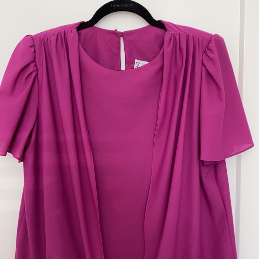 Vintage T Fe Magenta Drop Waist Dress - Picture 13 of 14